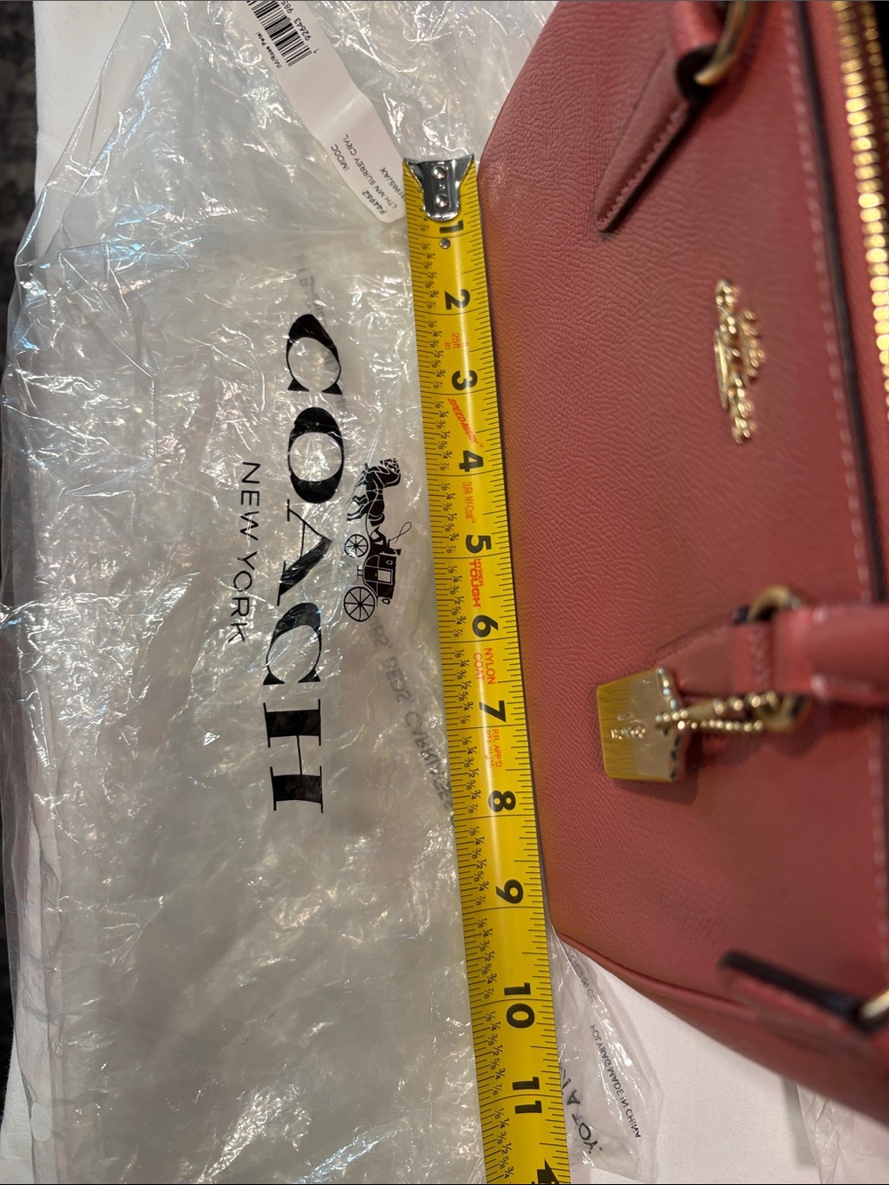 NWOT Coach Mini Surrey Carryall in Rose Petal Pink Satchel Crossbody F44962 - Picture 10 of 12